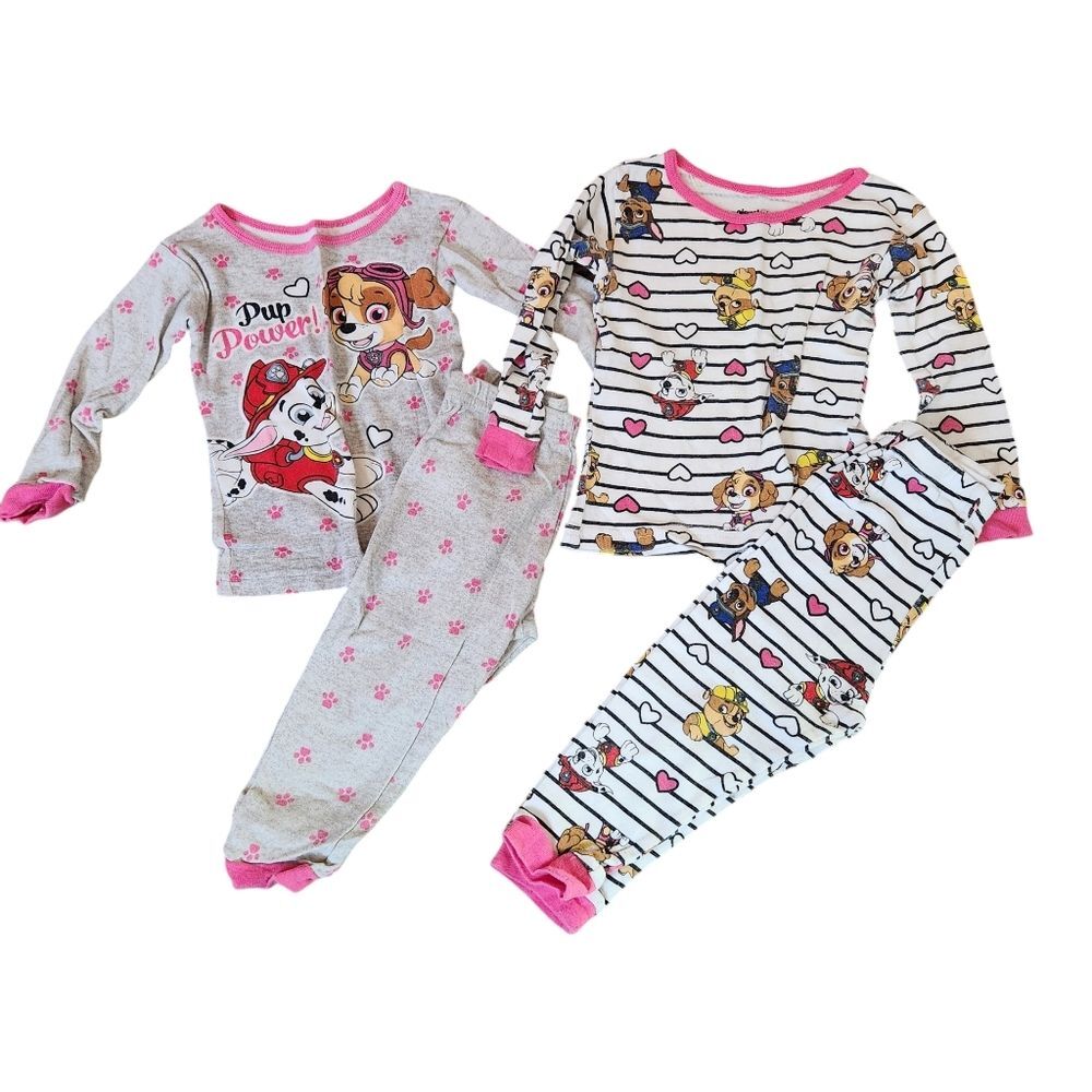 Paw Patrol Nickelodeon Girls 4-Piece Long Sleeve Pajamas Size 2T